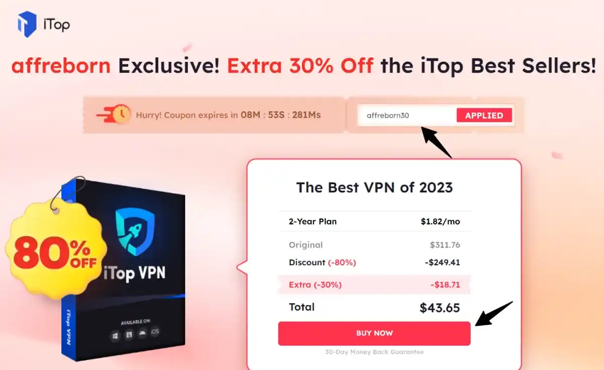 itopvpn signup step2