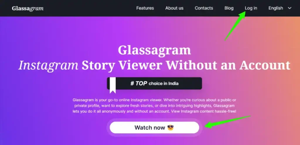 glassagram homepage