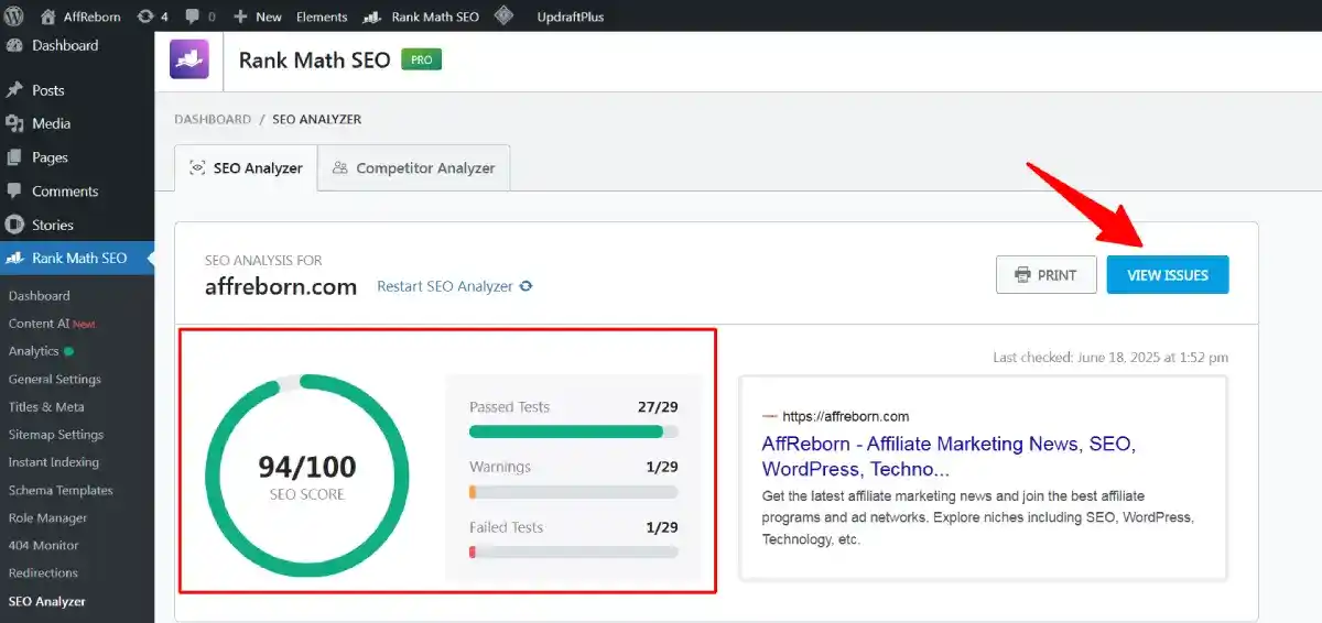 rank math seo score site analyzer rank math seo score site analyzer