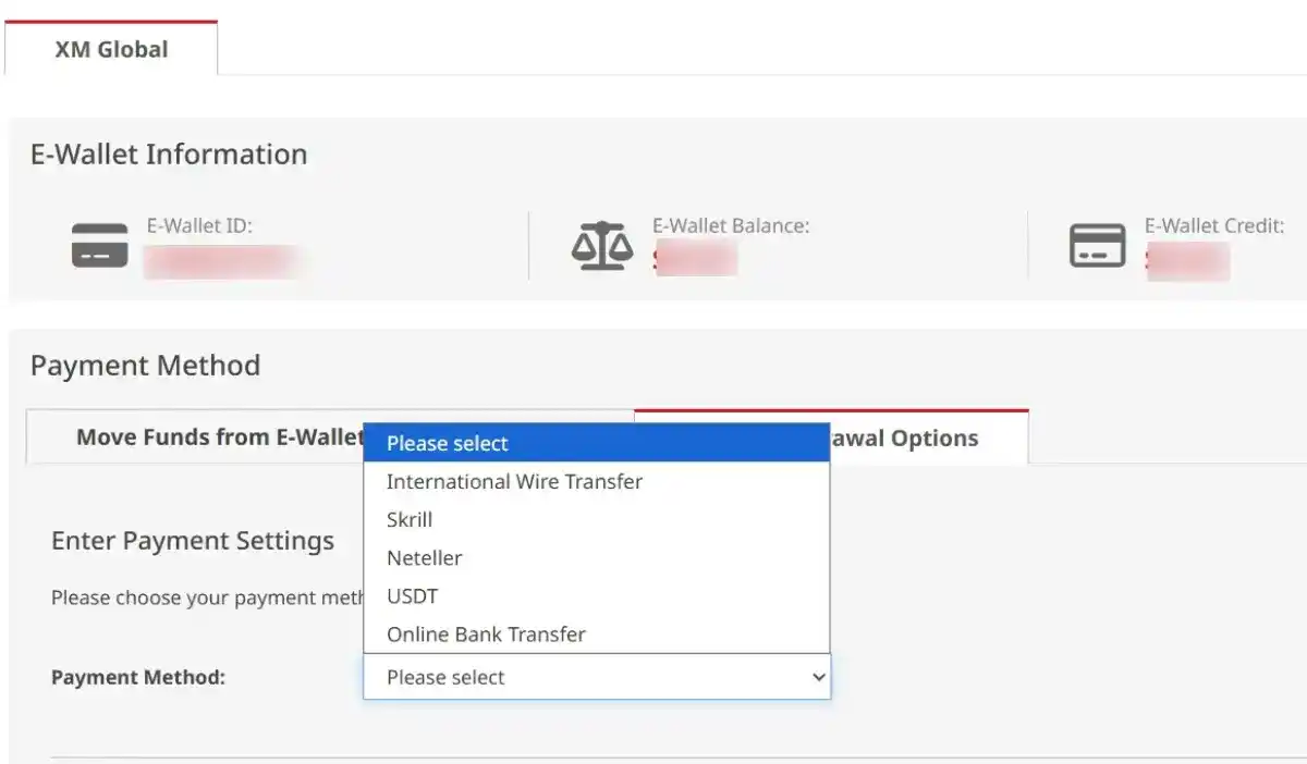 xm affiliate program payment methods