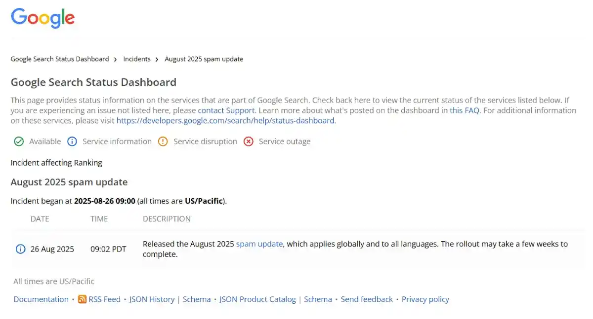 google august spam update 2025