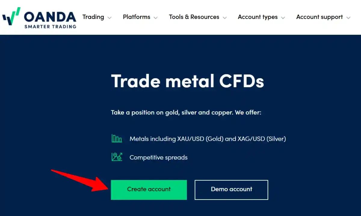 oanda trade metal cfds