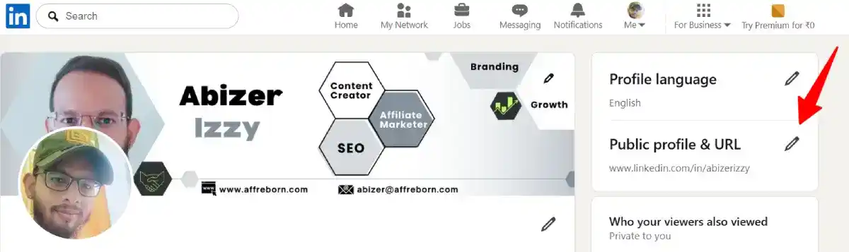 change profile url on linkedin