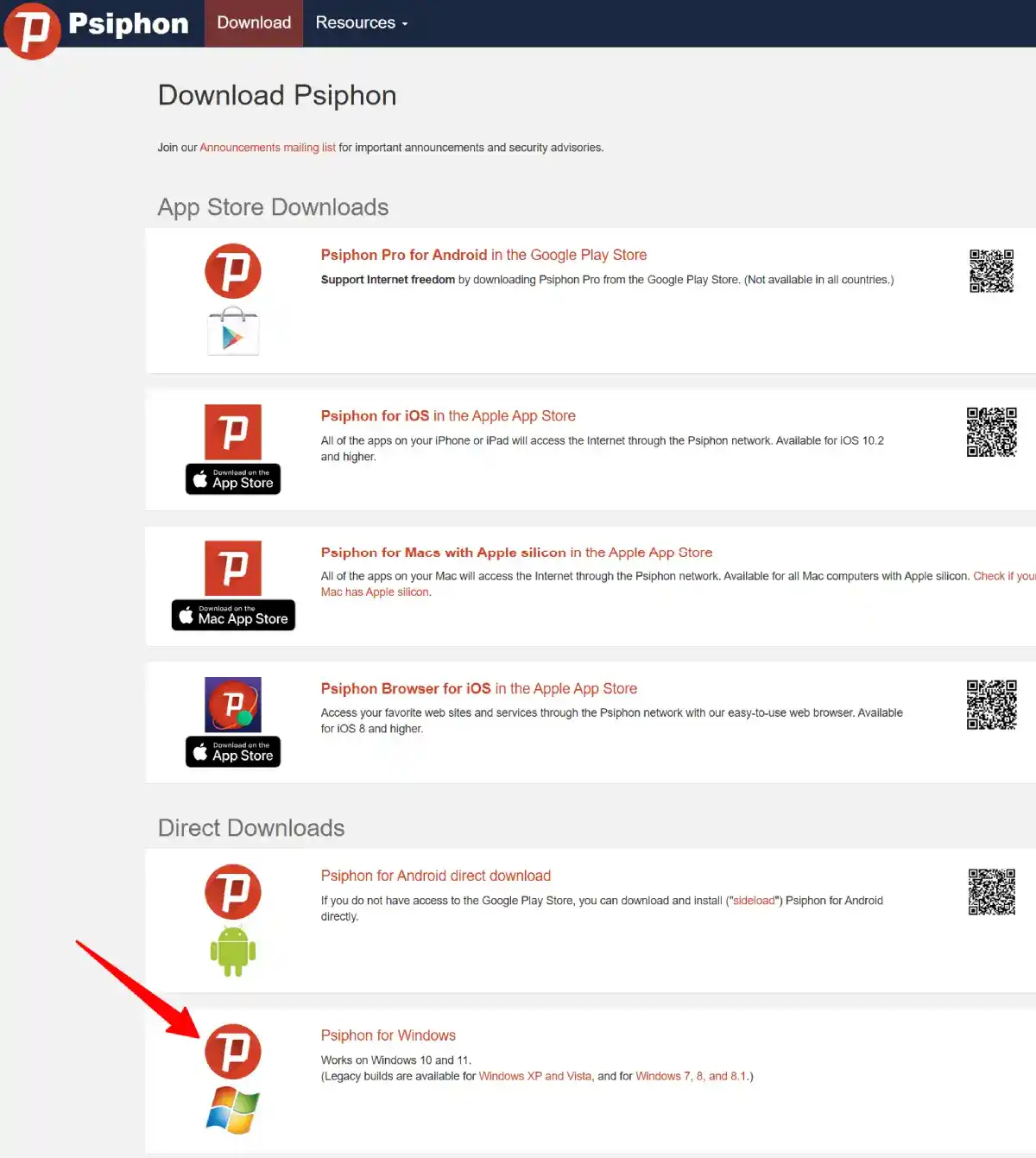 download psiphon for windows