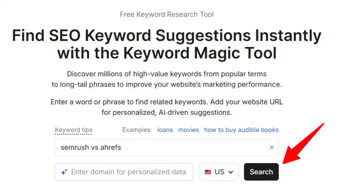 semrush keyword magic tool